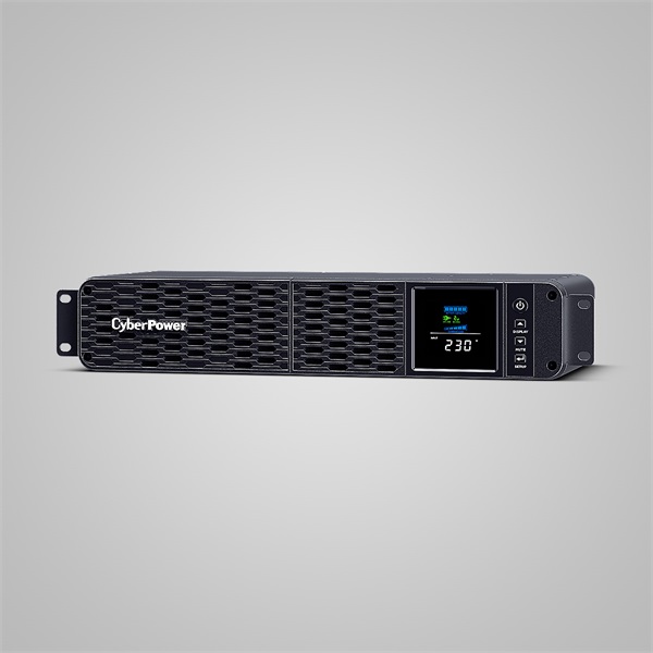 CYBERPOWER UPS 8xIEC C13 ,1xUSB 2000VA 1200W Aktív PFC, színuszus szünetmentes,LINE-INTERAKTÍV, AVR, színes LCD, rack (CP2000EIPFCRM2U)