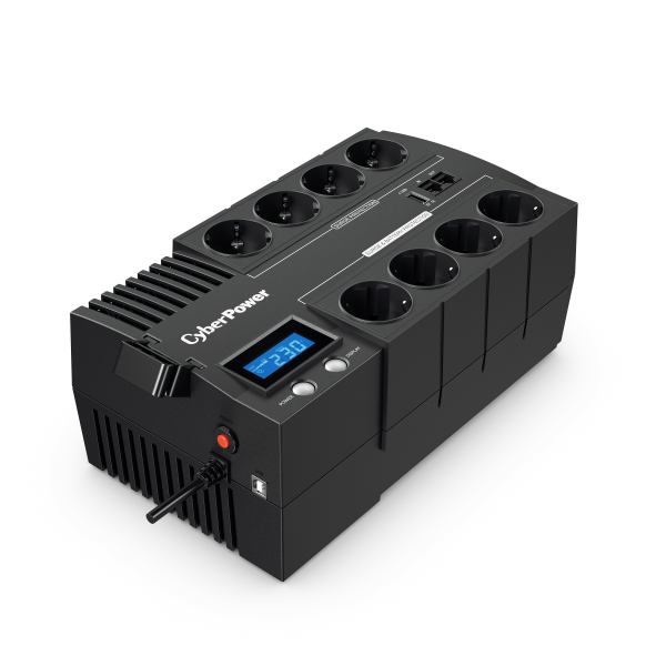 CYBERPOWER UPS BR700ELCD (8 aljzat) 700VA 420W, 230V szünetmentes elosztósor + USB LINE-INTERAKTÍV (BR700ELCD)