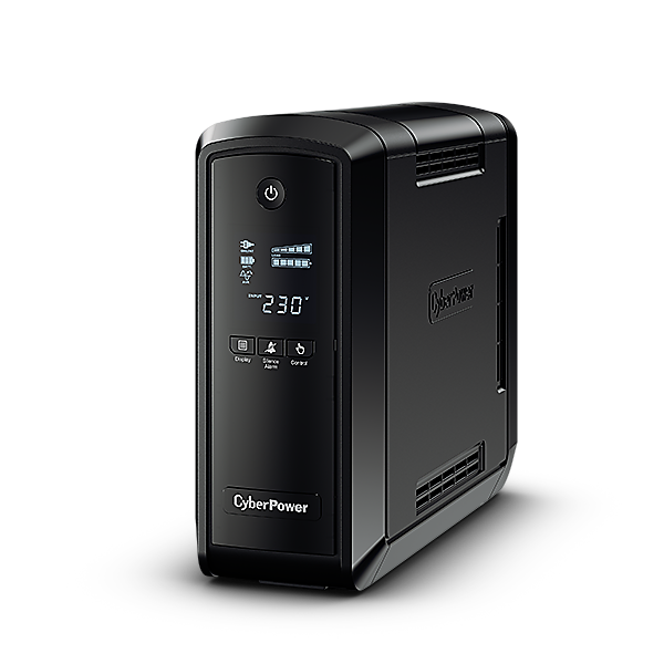CYBERPOWER UPS, gaming, CP900EPFCLCD (6 aljzat) 900VA 540W, 230V szünetmentes tápegység +2 USB LINE-INTERAKTÍV, AVR (CP900EPFCLCD)