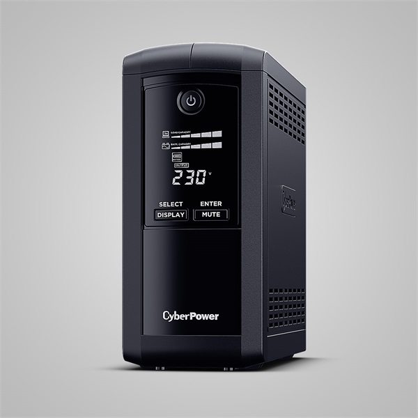 CYBERPOWER UPS, VP1000EILCD, (6xIEC C13) 1000VA 550W 230V szünetmentes tápegység + USB LINE-INTERACTIVE (VP1000EILCD)