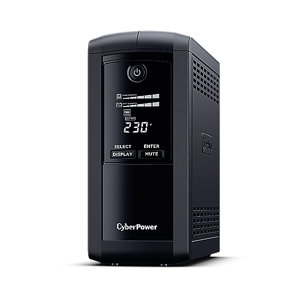 CYBERPOWER UPS VP1000ELCD (4x Schuko) 1000VA 550W 230V szünetmentes tápegység + USB LINE-INTERAKTÍV (VP1000ELCD)
