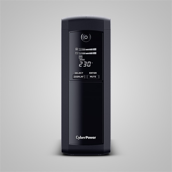 CYBERPOWER UPS, VP1600EILCD, 8x C13, 1600VA 960W 230V szünetmentes tápegység + USB LINE-INTERACTIVE (VP1600EILCD)