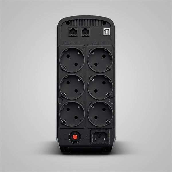 CYBERPOWER UPS, gaming, CP900EPFCLCD (6 aljzat) 900VA 540W, 230V szünetmentes tápegység +2 USB LINE-INTERAKTÍV, AVR (CP900EPFCLCD)