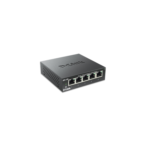 D-LINK Switch 5x100Mbps Fémházas Asztali, DES-105/E (DES-105/E)