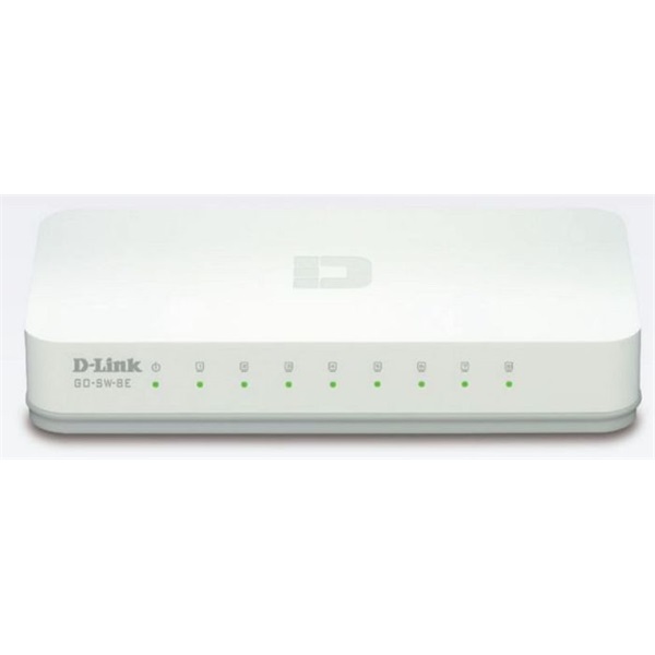 D-LINK Switch 8x100Mbps Műanyagházas Asztali, GO-SW-8E/E (GO-SW-8E/E)