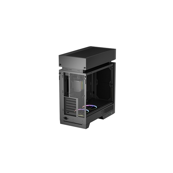 DEEPCOOL Ház ATX CL6600, Vízhűtéssel, Tápegység nélkül, Fekete, Üvegfalú (R-CL6600-BKNNA0-G-1)