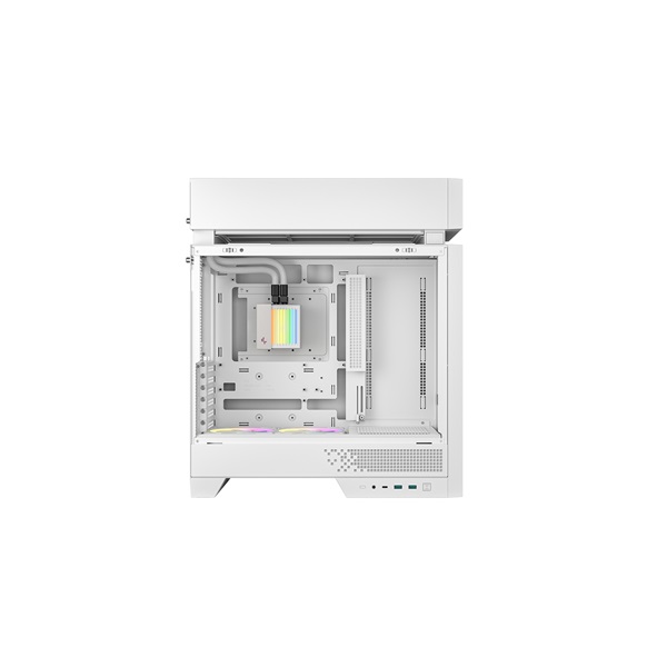 DEEPCOOL Ház ATX CL6600 WH Vízhűtéssel, Tápegység nélkül, Fehér, Üvegfalú (R-CL6600-WHNNA0-G)
