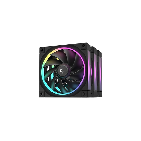 DEEPCOOL Rendszerhűtő Ventilátor FL12 3IN1, ARGB, 12cm, (3 darab/csomag) (R-FL12-BKAPN3-G)