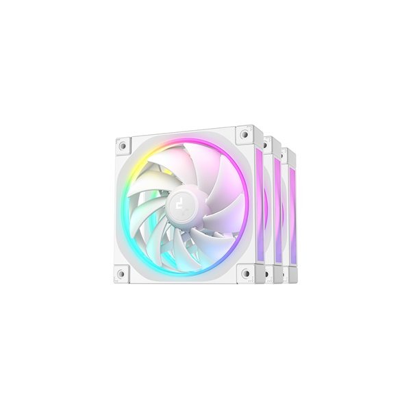 DEEPCOOL Rendszerhűtő Ventilátor FL12 3IN1, ARGB, 12cm, fehér (3 darab/csomag) (R-FL12-WHAPN3-G)