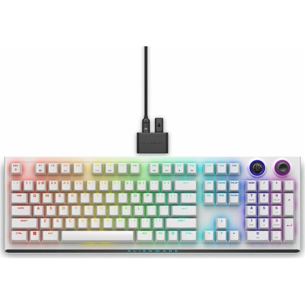 DELL Alienware Tri-Mode Wireless Gaming Keyboard - AW920K - US (QWERTY) - Lunar Light (545-BBFK)