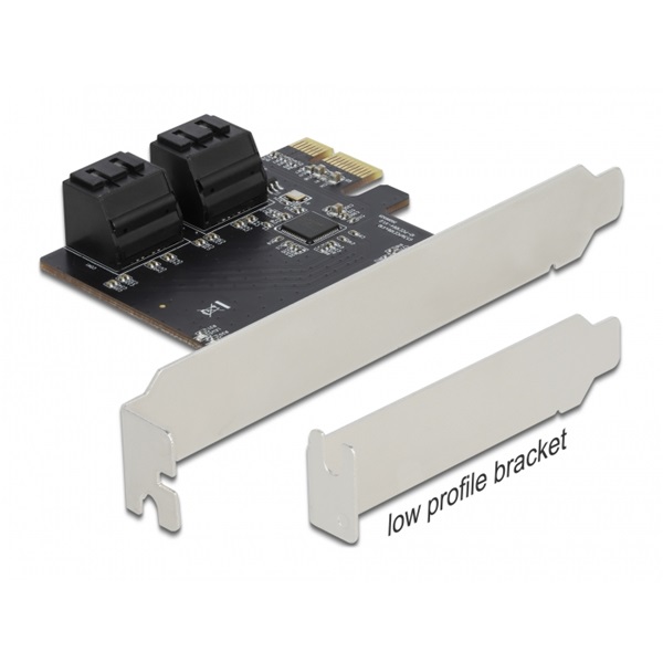 DELOCK PCI-E x1 Bővítőkártya > 4x SATA 6Gb/s (90010)