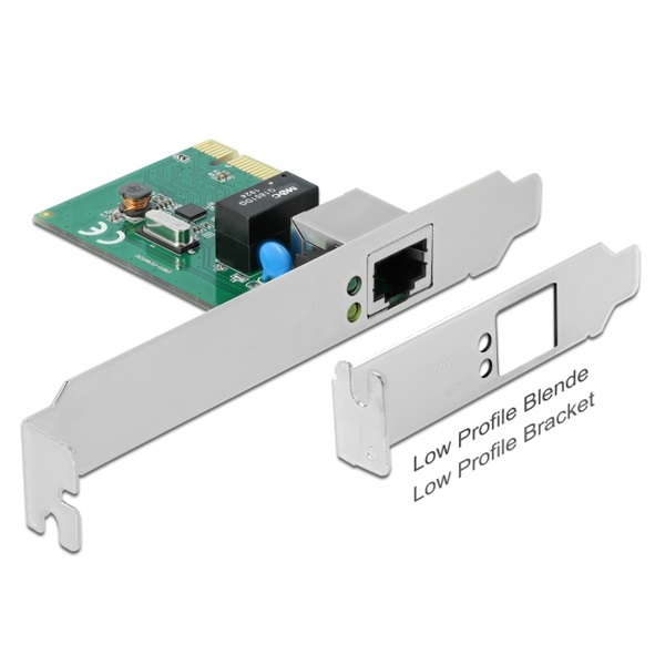 DELOCK PCI-E x1 Bővítőkártya > 1x RJ45 Gigabit LAN RTL8111 (90381)