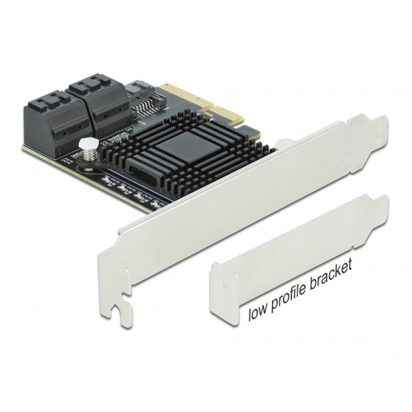 DELOCK PCI-E x4 Bővítőkártya 5x SATA 6GB/s port (90498)