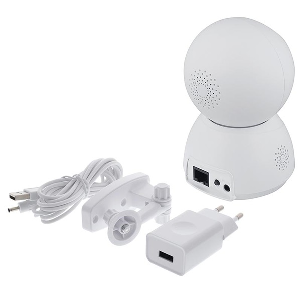 DELTACO SMART HOME SH-IPC03 1MP IP biztonsági kamera, beltéri 720p WIFI, pan-tilt-zoom (SH-IPC03 1MP)