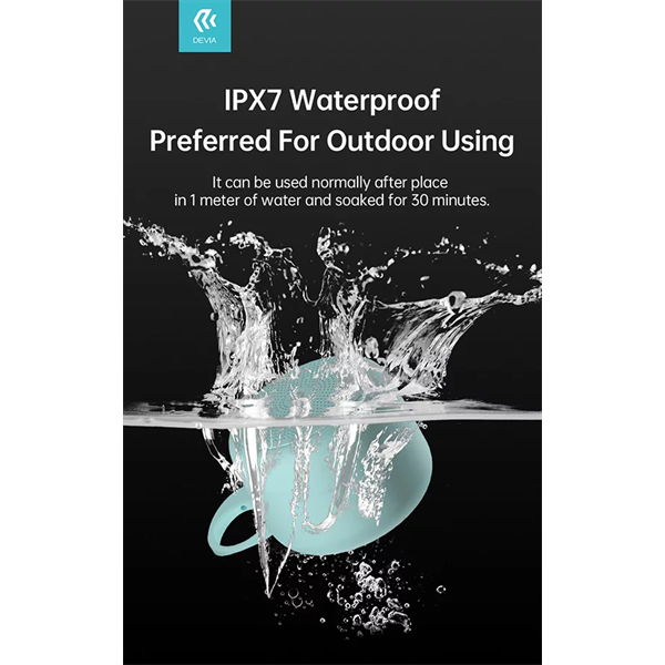 DEVIA VEZETÉK NÉLKÜLI BLUETOOTH HANGSZÓRÓ - KINTONE SERIES MINI WATERPROOFLANYARD SPEAKER - SZÜRKE (ST364204)