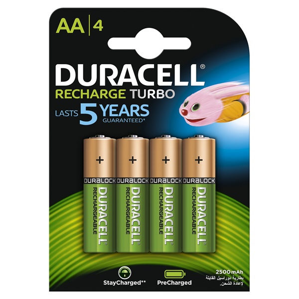 DURACELL 4db AA 2500 újratölthető elem (5000394057203)