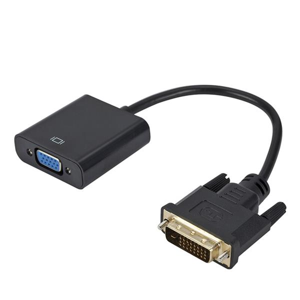 DVI-D 24pin male - VGA 15pin female 20cm adapter