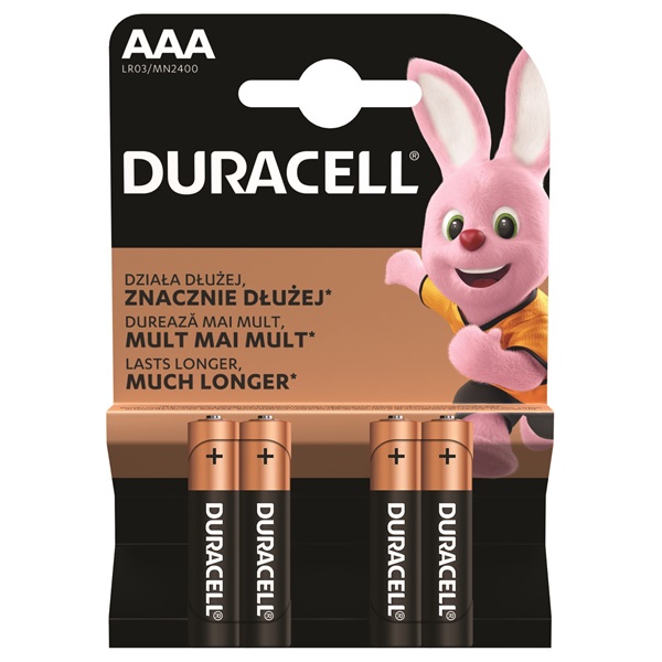 Duracell BSC 4 db AAA elem -DL (5000394106413)