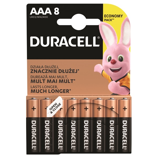 Duracell BSC 8 db AAA elem -DL (5000394160026)