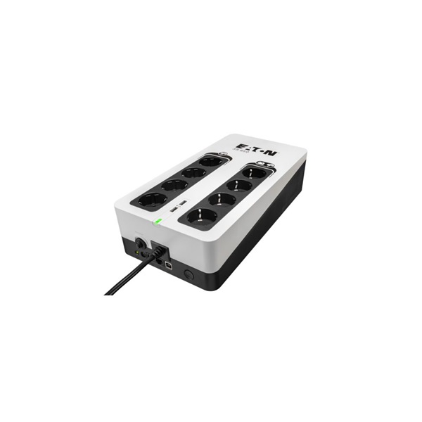 EATON UPS 3S Gen2 UPS DIN, 850VA, 510W, Input: Schuko, Outputs: 8x Schuko, szünetmentes tápegység, USB (9400-A303)