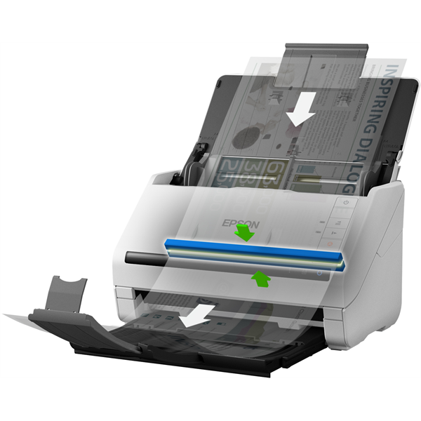 EPSON Docuscanner - WorkForce DS-530II (A4, 600 DPI, 35 lap/perc, USB, ADF, duplex) (B11B261401)