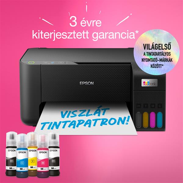 EPSON EcoTank L3230 A4, MFP, színes, 5760x1440 DPI, 33 lap/perc, USB tintasugaras nyomtató