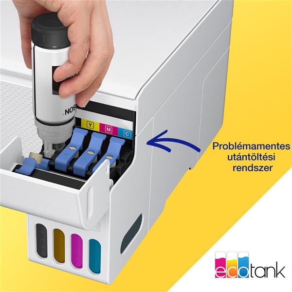 EPSON EcoTank L3276 A4, MFP, színes, 5760x1440 DPI, 33 lap/perc, USB/Wifi fehér tintasugaras nyomtató