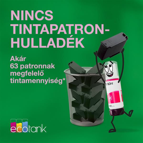 EPSON EcoTank L5310 A4, színes multifunkciós nyomtató ADF USB/WiFi/LAN 8100/6500 oldal tintával