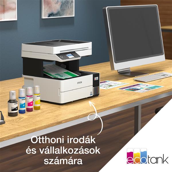 EPSON EcoTank L6460 A4, színes multifunkciós nyomtató DUPLEX WiFi/LAN 13 000/5200 oldal tintával