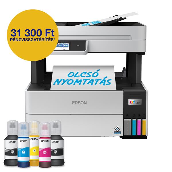 EPSON EcoTank L6460 A4, színes multifunkciós nyomtató DUPLEX WiFi/LAN 13 000/5200 oldal tintával