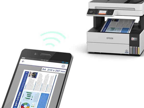 EPSON EcoTank L6490 A4, színes multifunkciós nyomtató DUPLEX WiFi/LAN 13 000/5200 oldal tintával