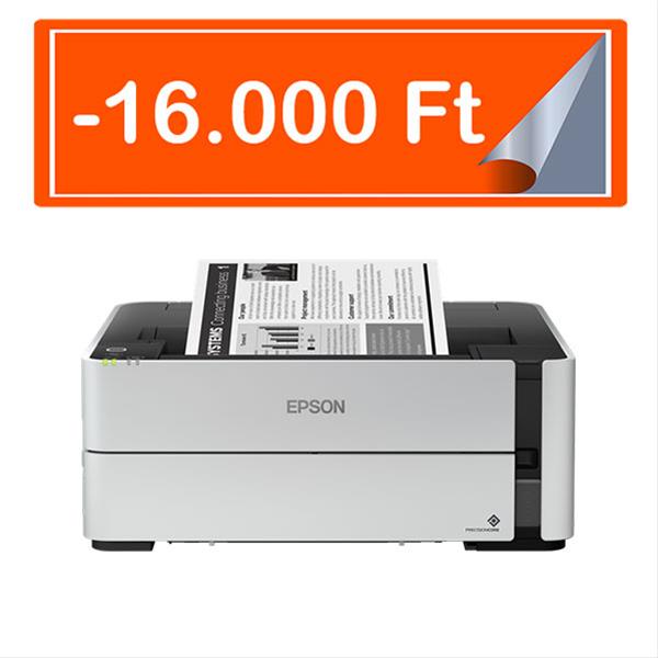 EPSON EcoTank M1170 A4, 1200x2400 DPI, 39 lap/perc, USB/LAN/Wifi mono fehér tintasugaras nyomtató