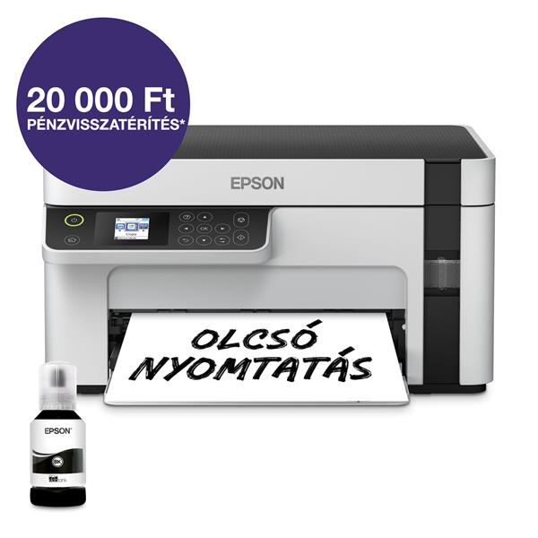 EPSON Ecotank M2120 A4, mono multifunkciós nyomtató WIFI 5000 oldal tintával