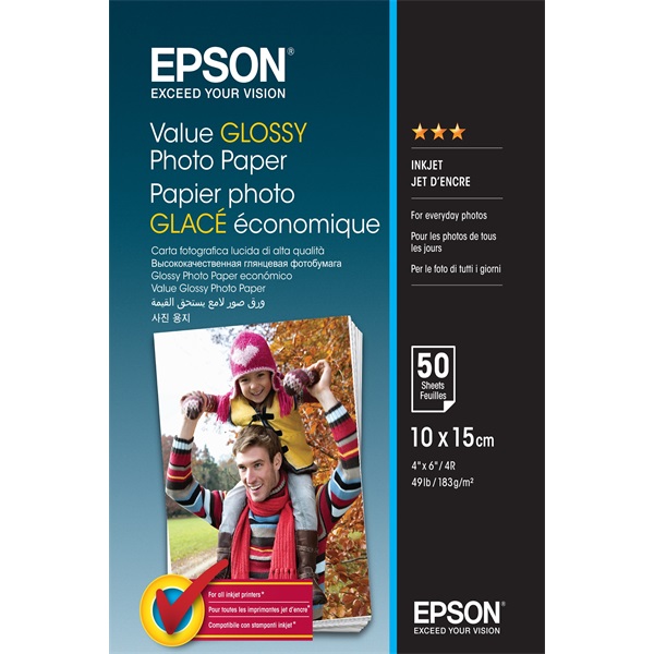 Epson fényes fotópapír 10x15 100 lap 183g C13S400039