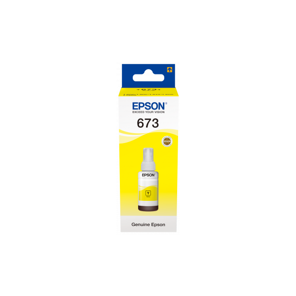 Epson No.673 (T6734) Yellow tinta 70ml (eredeti) Ecotank L800/L805/L810/L850/L1800 széria (C13T67344A)