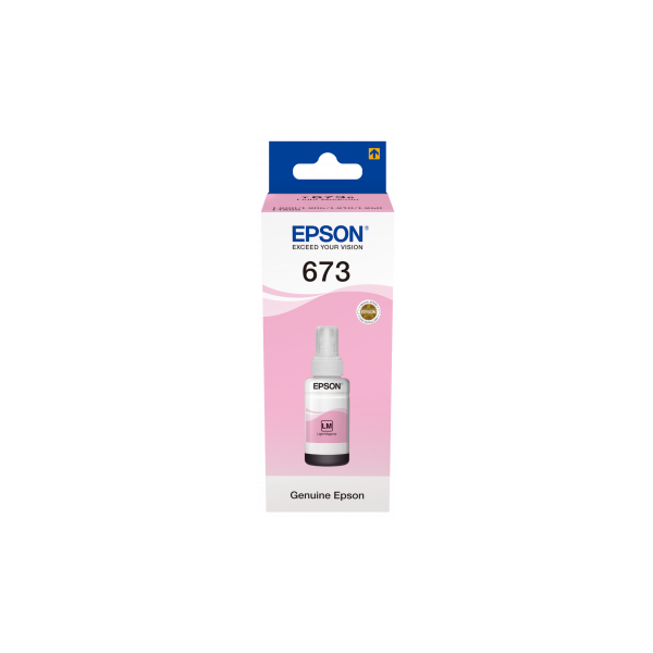 Epson No.673 (T6736) Light Magenta tinta 70ml (eredeti) Ecotank L800/L805/L810/L850/L1800 széria (C13T67364A)