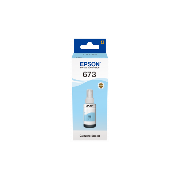 Epson No.673 (T6735) Light Cyan tinta 70ml (eredeti) Ecotank L800/L805/L810/L850/L1800 széria (C13T67354A)