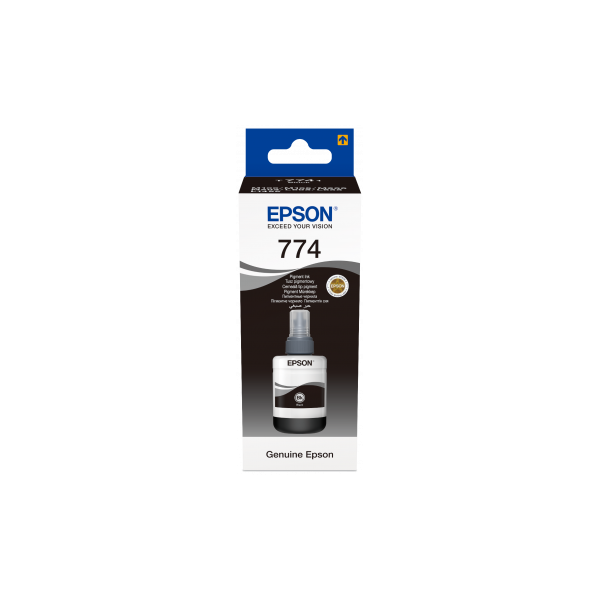 Epson No.774 (T7741A) Black tinta 140ml (eredeti) Ecotank M100/M105/M200/M205/L605/L655/L1455 széria (C13T77414A)