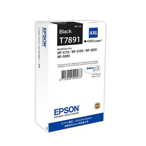 Epson T7891 Black patron 4K (eredeti) C13T789140 Workforce Pro WF-5110/5190/5620/5690 széria (C13T789140)