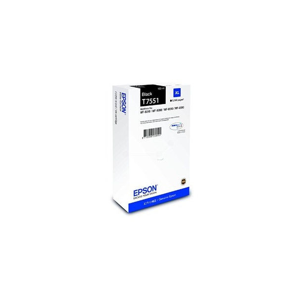 Epson T7551 Black patron 5k (eredeti) C13T75514N Workforce Pro WF-8010/8090/8510/8590 széria (C13T75514N)