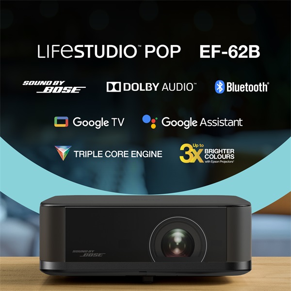 EPSON Projektor - Lifestudio Pop – EF-62B (3LCD, 1920x1080, 16:9, 700 AL, 5 000 000:1, HDMI/USB/WiFi) (V11HB73140)
