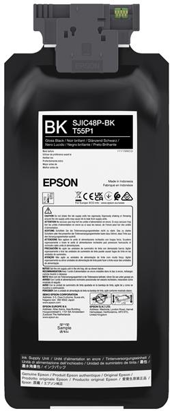 EPSON SJIC48P-BK Black patron 480 ml (eredeti) C13T55P140 C8000E címkenyomtatóhoz (C13T55P140)