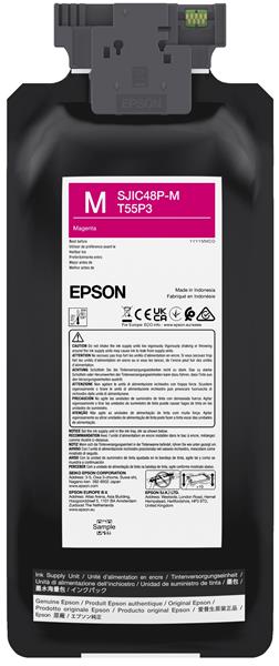 EPSON SJIC48P-M Magenta patron 480 ml (eredeti) C13T55P340 C8000E címkenyomtatóhoz (C13T55P340)