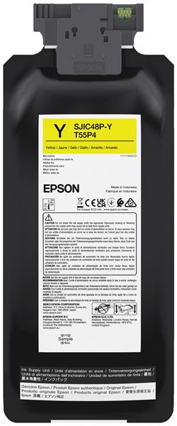 EPSON SJIC48P-Y Yellow patron 480 ml (eredeti) C13T55P440 C8000E címkenyomtatóhoz (C13T55P440)