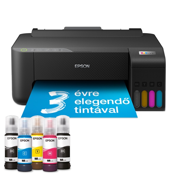 EPSON Tintasugaras nyomtató - EcoTank L1270 (A4, színes, 5760x1440 DPI, 33 lap/perc, USB/Wifi) (C11CJ71407)