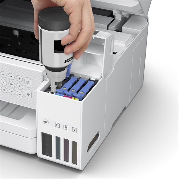 EPSON EcoTank L6276 A4, MFP, színes, 4800x1200 DPI, 33 lap/perc, duplex, ADF, USB/Wifi/LAN fehér tintasugaras nyomtató