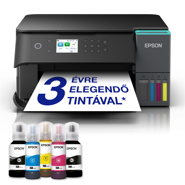 EPSON Tintasugaras nyomtató - EcoTank L6360 (A4, MFP,színes, 4800x1200 DPI, 33 lap/perc,duplex,USB/LAN/Wifi/Wifi Direct) (C11CL42401)