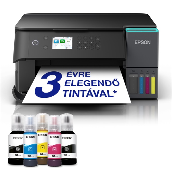 EPSON Tintasugaras nyomtató - EcoTank L6360 (A4, MFP,színes, 4800x1200 DPI, 33 lap/perc,duplex,USB/LAN/Wifi/Wifi Direct) (C11CL42401)