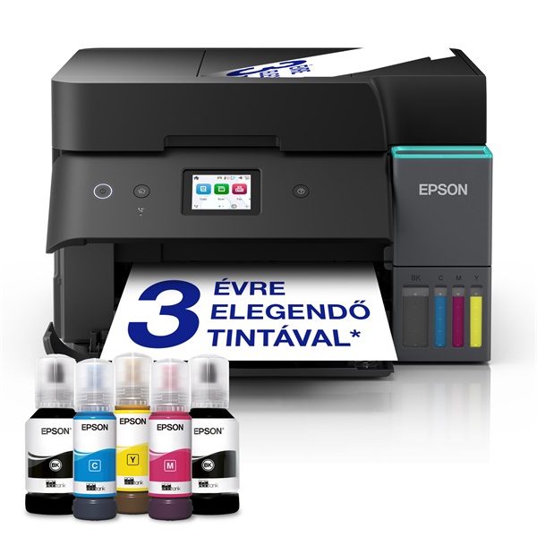 EPSON Tintasugaras nyomtató - EcoTank L6390 (A4, MFP, színes,4800x1200 DPI,35 lap/perc, Full duplex, ADF, USB/LAN/Wifi) (C11CL40405)