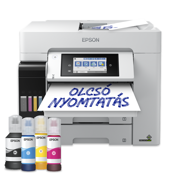 EPSON Tintasugaras nyomtató - EcoTank L6580 (A4, MFP, színes, 4800x2400 DPI, 32 lap/perc, USB/LAN/Wifi) (C11CJ28402)